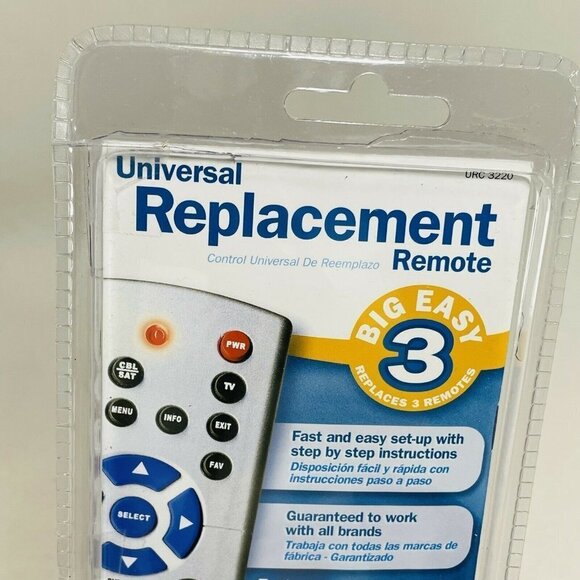 One For All Universal Brand Replacement Remote Big Number Button Tv DVD Urc3220 - Picture 5 of 8